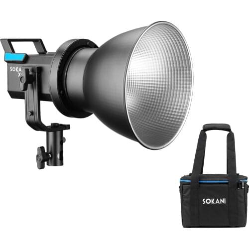 SOKANI X60 V2 Photography LED Video Light Studio Lamp 80W 5600K CRI96+ TLCI95+ 5 Lighting Effects 6 Groups 12 Channel LCD Screen