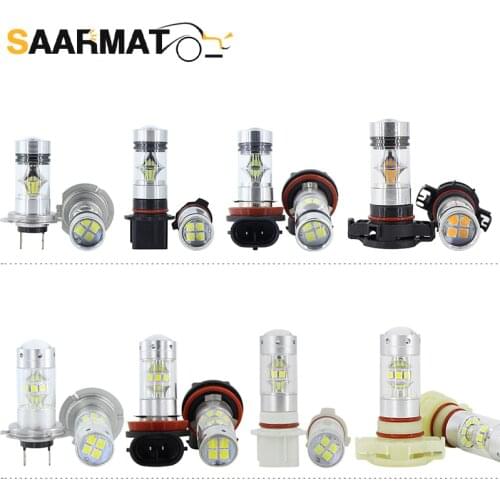 2 Led 140W white H8 H11 car Fog Lights 9005 HB3 H10 9006 HB4 Led lamp P13W Day lights H16 100W Fog Bulb car accessories 12V