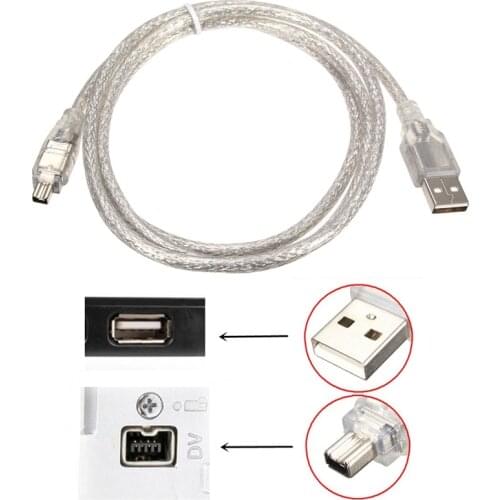 USB Male to Firewire IEEE 1394 4 Pin Male iLink Adapter Cord firewire 1394 Cable for SONY DCR-TRV75E DV camera cable 1.5m/150cm