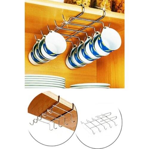 Rack Six 10 Hook Cup Mug Cup Hanger, Hook Cup Hanger