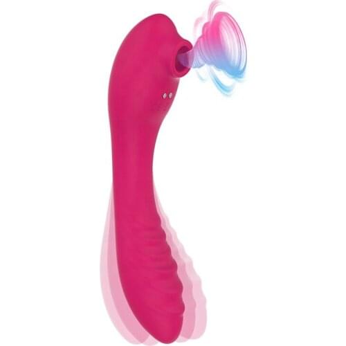 Vibrator Adult Sex Toy, Medical Grade Liquid Silicone Rechargeable G Spot Heating Sucking Vibrator Massager