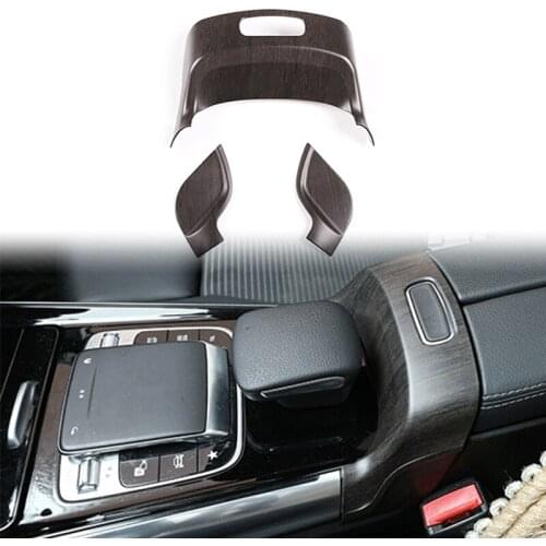 Oak Wood Grain Interior Center Armrest Box Switch Button Frame Cover Trim Accessories for Mercedes Benz B Class GLB 2020
