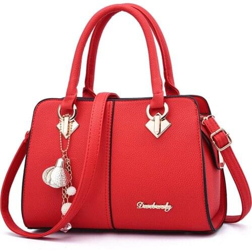 Ladies New Quality Large Capacity Solid color PU Leather Shoulder Bag Trend Casual Leather Messenger Bag Female Hand Bag Purse