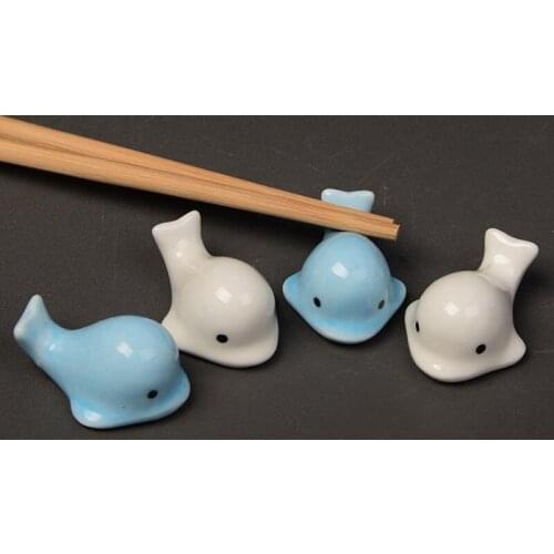 1PC Cute Whale Ceramic Chopstick Rest Decoration DIY Home Dining Table Supplies