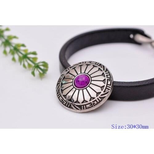 10pc 30X30mm Western PURPLE Turquoise Floral Cowboy Arts Craft Saddles Repair Button