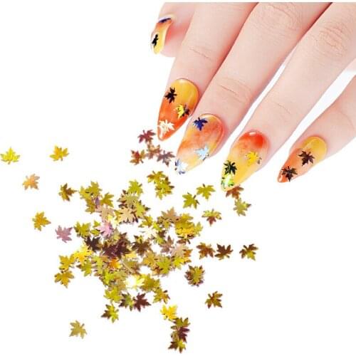 12 Colors Fall Leaves Color Shift Maple Leaf Glitter/ Chameleon Glitter / Nail Art Glitter / Loose Glitter / Chunky Glitter /,JH