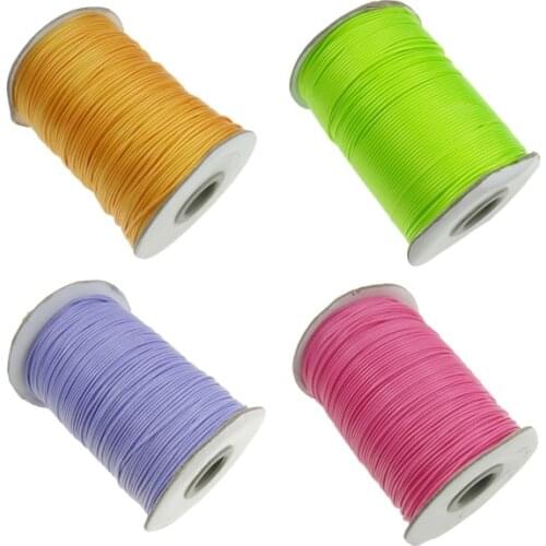 200Yards/PC 1MM South Korea Wax cord Thread Waxed Cord String needlework Fit Bracelet Necklace Rope DIY Making accessories