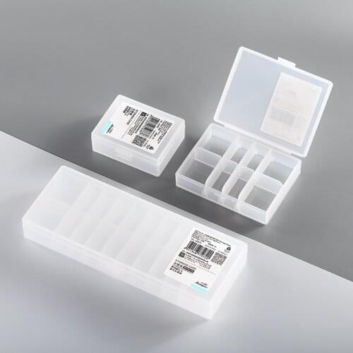 3pcs thickened insert type sub-packing box finishing jewelry storage box transparent portable travel pill box