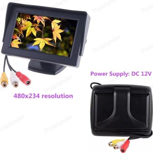 480 x 272 4.3 Inch TFT LCD Car Rear View Mirror Parking Monitor