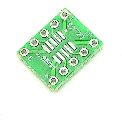 50PCS SOT23 MSOP10 UMAX to DIP10 Transfer Board DIP Pin Board Pitch Adapter NEW