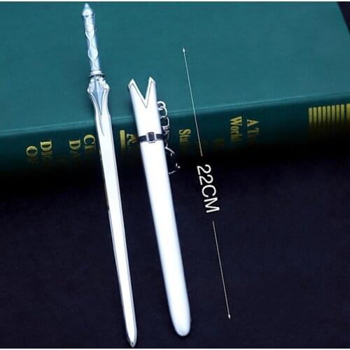 Anime Sword Art Online Kirito Yuuki Asuna Dark Repulser Alloy Sword Weapon Keychain Sword Model Toy Keychain Series Gift