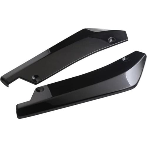 Car Universal Rear Bumper Spoiler Canards Diffuser Car Side Fin Scratch Protector Black Rear Lip Wrap Angle Splitters Modificati