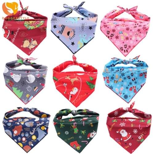 Pet Dog Bandanas for Christmas Halloween Dog Bibs Scarf for Small Medium Dogs Puppy Cat Triangle Bandana Collars Pet Accessories