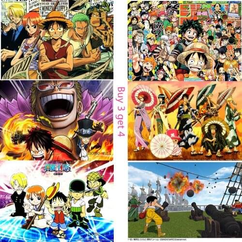 One Piece Poster Clear Image Wall Stickers Home Decoration Good Quality Prints White Coated Paper O4