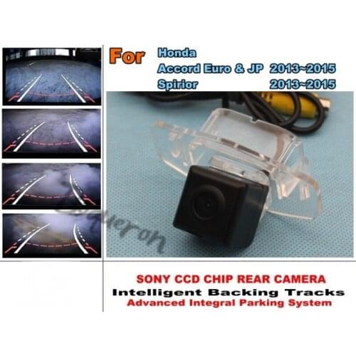 For Honda Accord Euro & JP / Spirior 2013~2015 Intelligent Dynamic Tracks Rear View Reverse Backup Trajectory Camera Night Visio