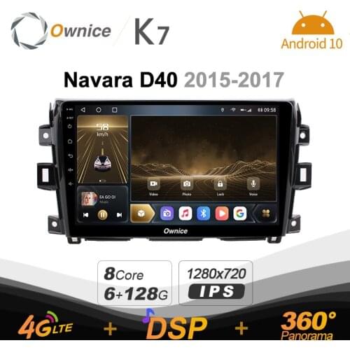 DSP IPS K7 6G+128G DSP IPS Android 10.0 Car Radio for Nissan Navara D40 2015 - 2017 GPS 2din 4G LTE 5G Wifi autoradio 360 SPDIF