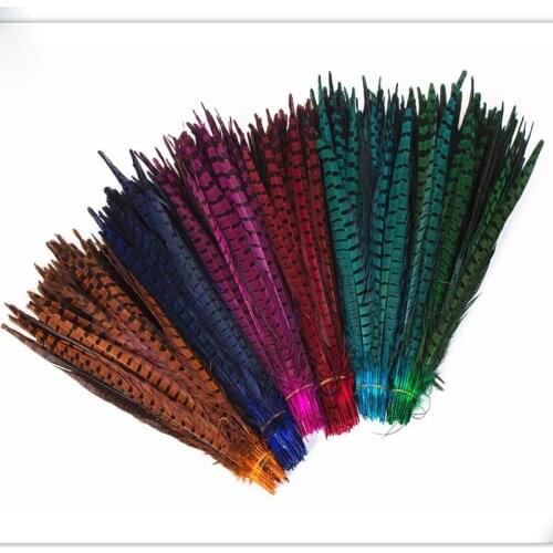 Pheasant Feathers for Crafts 30-35cm Ringneck Pheasant Tail Feathers dyed pheasant Plumes wedding carnival decoration plumage
