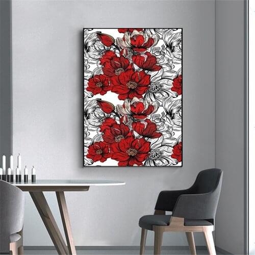 Art Painting Flower Picture Print Poster Wall Painting Decoration Home Room Living Room Decoration Frameless Poster Mural