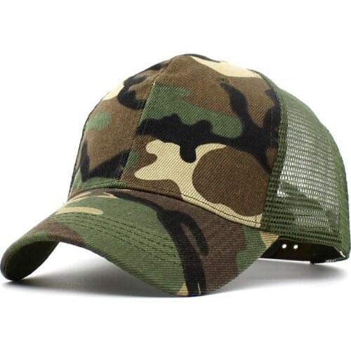Mens Baseball Cap Camouflage PopMesh Breathable Trucker Hat Summer Hat Snapback Womens’ Hat Cotton Sun Hat