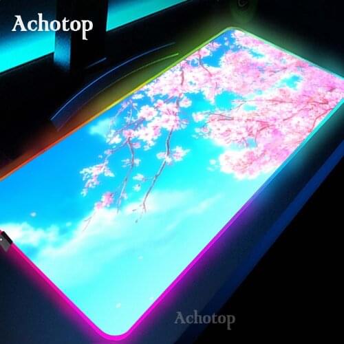 XL Anime Scenery Mousepad HD Printing Computer Gamers Locking Lock Edge Mouse Pad RGB 90x40cm Keyboard PC Desk Mat Csgo Pad Mats