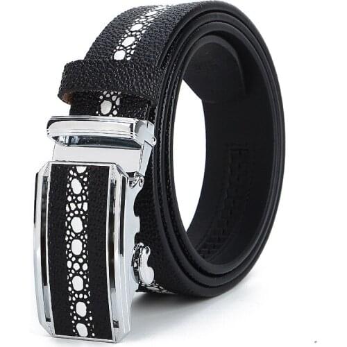 MEN made Pearl skin GENUINE STINGRAY LEATHER classic cowhide leather belt
