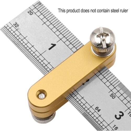 New Fashion Steel Ruler Positioning Block Woodworking Scribe Drawing Mark Line Gauge Carpenter DIY Measuring Carpenter Tools