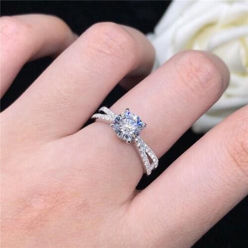 1.5Carat Sterling Gold 750 Brilliant Style Noble Real Moissanite Wedding Ring For Women Customized Game Cartoon Solid Gold Ring