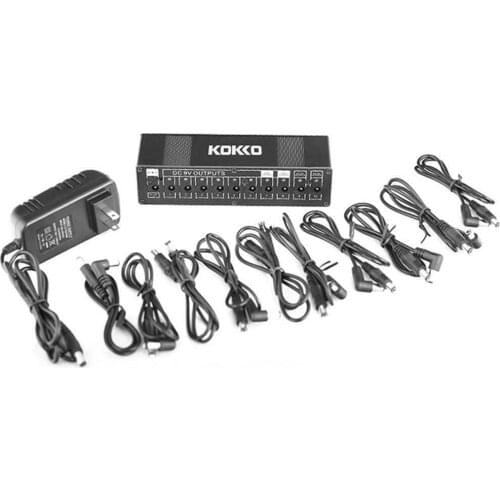 KOKKO Guitar Effects Pedals Board Multi-Channel Power Supply 10 Isolated Outputs