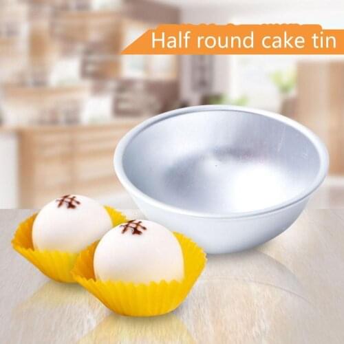 2PCS DIY Semicircle Sphere Bath Bomb Molds Aluminum Alloy Ball Sphere Bath Bomb Mold Cake Baking Pastry Mould
