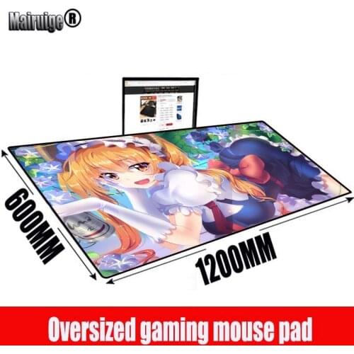 MRGBEST Sexy Japan Anime Girl Extra Large Mouse Pad Big Computer Gaming Mousepad with Locking Edge Custom Full Size Mouse Mat