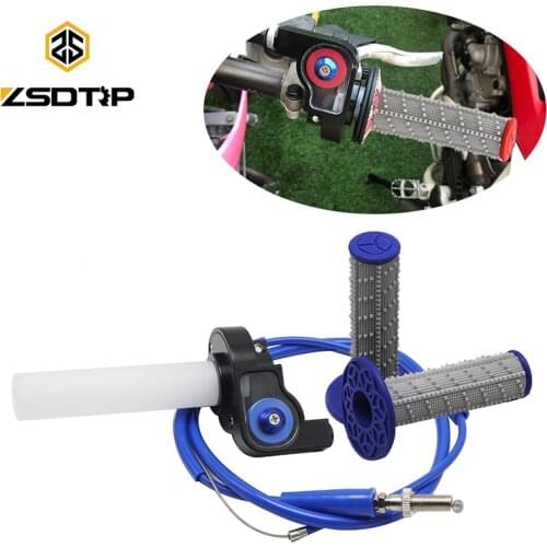 ZSDTRP Twist Throttle Accelerator Handle Grip Cable Set for Quad ATV Dirt Bike 50-150cc XR50 XR70 CRF50 CRF70 22mm Handlebars