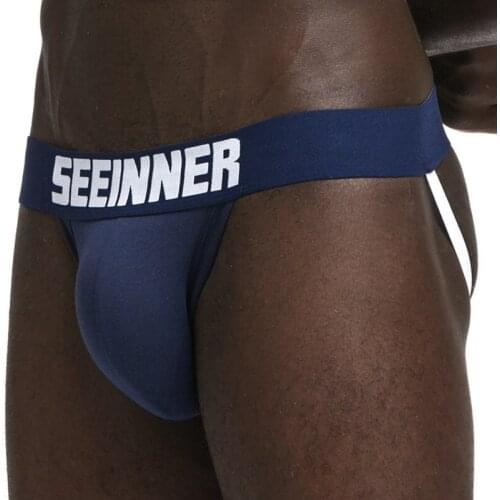 Cotton Sexy Gay Underwear Men Thong Men Jockstrap Mens Underwear G String Men Penis Pouch Gay Underwear