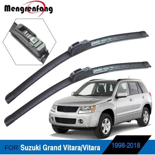 For Suzuki Grand Vitara Car Accessories Soft Rubber Wiper Blade Front Windscreen Wiper Blades J Hook Arms 1998-2018