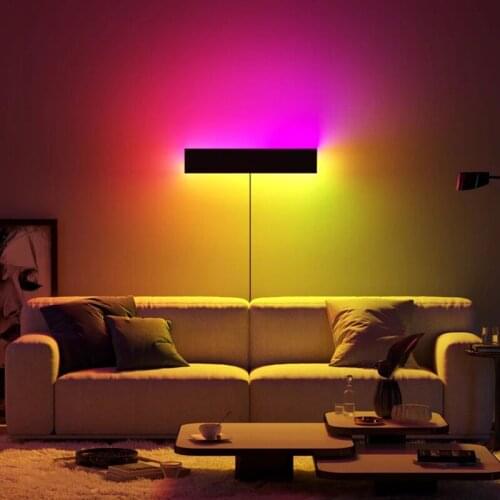 Modern RGB Wall Lamp LED Colorful Wall Light Living Room Bedroom Dining Room Indoor Lighting Remote Control Atmosphere Lamp