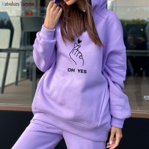 Womens Tracksuit Female Pullover Hoodies Jogging Pants Sweatshirt Sports Suit Two Piece Set Women Clothing Autumn Warm Outfits