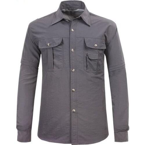 Outdoor Hiking Clothes Quick Dry Sport Sunscreen Camping Climbing Breathable Ultra-light Fishing Shirt Men Long Sleeve Shirts Uv