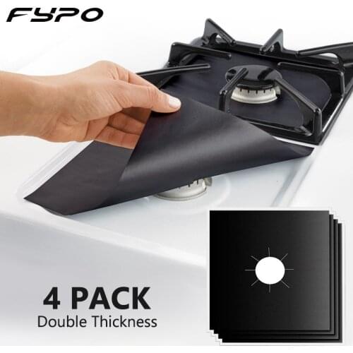 Gas Stove Trivets Cooker Protectors Cover Oilproof Nonstick Reusable Cleaning Kitchen Tools Mat Stovetop Protection 4Pcs/set