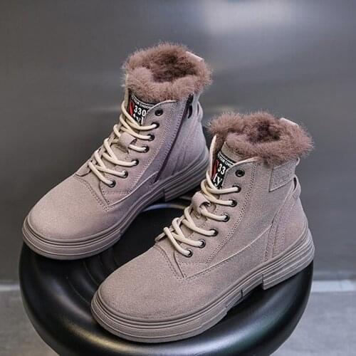 Women New Winter Snow Boots Female Lace Up Platform PU Leather Shoes Ladies Solid Thick Bottom Keep Warm Casual Outdoor Footwear
