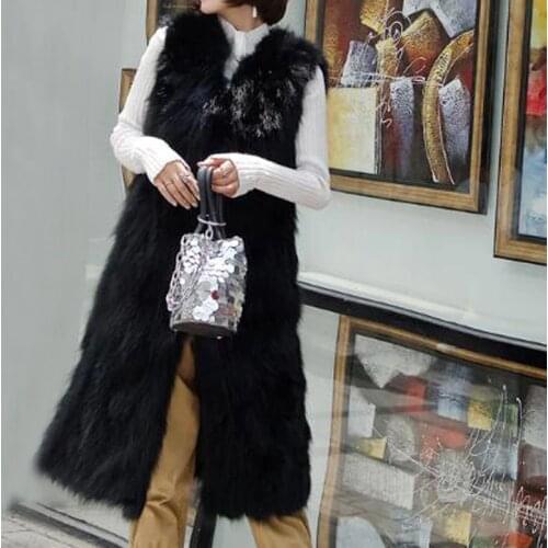 2019 New Top Brand TONFUR wsr395 Genuine Thick Long Customize Plus Size Real Raccoon Fur Vest Ladies Gilet Retail Wholesale Fur