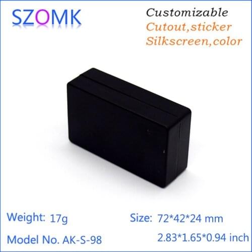 10 pcs, 72*42*24mm plastic enclosure China enclosure supplier szomk electric junction box pcb plastic housing case