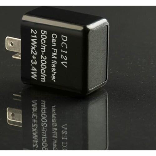 12V 2 Pin LED Flasher Frequency Relay Turn Signal Indicator Protection Safe Motorcycle Motorbike Flasher Fix Multiple Motor K3K3