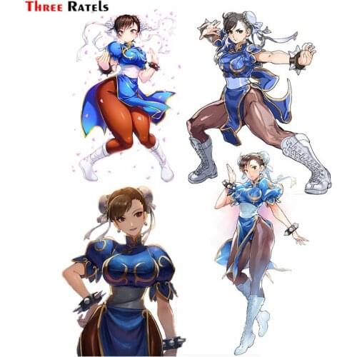 Three Ratels F344 Anime Game Chun Li For School Gift Decal Skateboard Travel Luggage Guitar Laptop Waterproof Car Sticker
