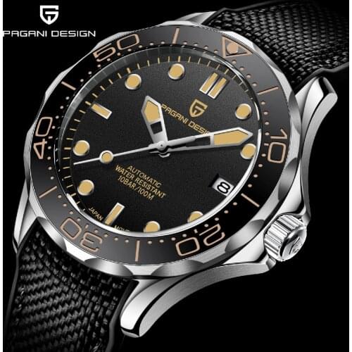 PAGANI DESIGN 2020 New 007 Commander Men Automatic Watches Japan NH35A Movement Top Luxury Brand Men Mechanical Watch Waterproof