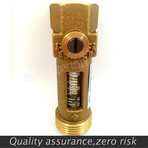G3/4" Mechanical Flow Meter Counter Indicator Flowmeter Direct Reading 2-8L/min USC-MS43TB Spring flowmeter Brass Flow reader