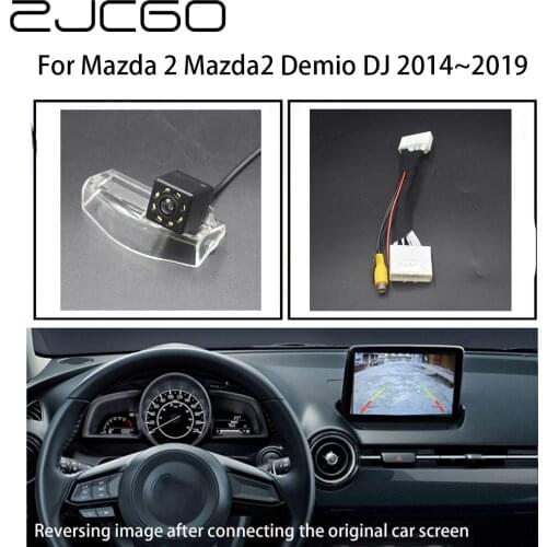 ZJCGO Car Rear View Reverse Back Up Parking Camera for Mazda 2 Mazda2 Demio DJ 2014~2019