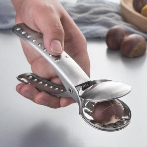 Chestnut Opening Device Peeling Chestnut Artifact 304 Stainless steel Chestnut Clip Quick Chestnut Walnut ClipKitchen Tools