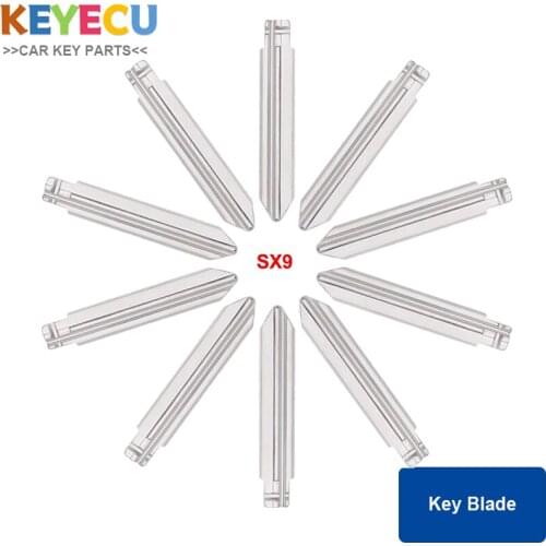 Keyecu 10 Pieces SX9 KEYDIY Universal Remotes Flip Key Blade for Citroen Elysee