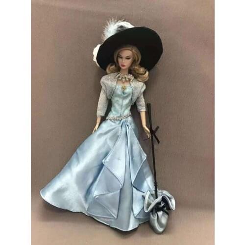 11.5" Doll Outfits Classic Wedding Dresses for Barbie Clothes Silver Blue Princess Party Gown 1/6 BJD Dollhouse Accessories Toys