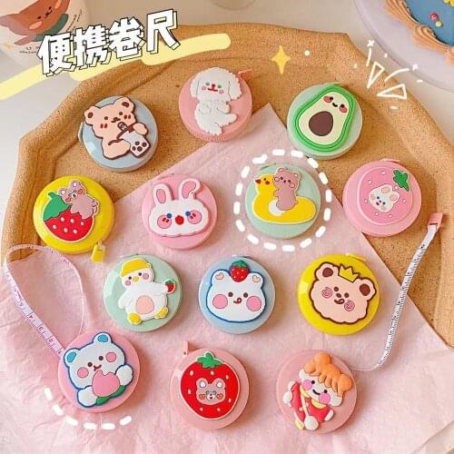Ins mini tape measure cartoon cute tape measure portable meter waist circumference portable three circumference height measuring