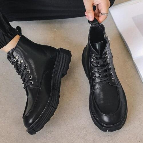 Mens Winter Sneakers for Mens Outdoor Shoes New Autumn Winter Male Botas Waterproof Black Casual Business Leather Shoes